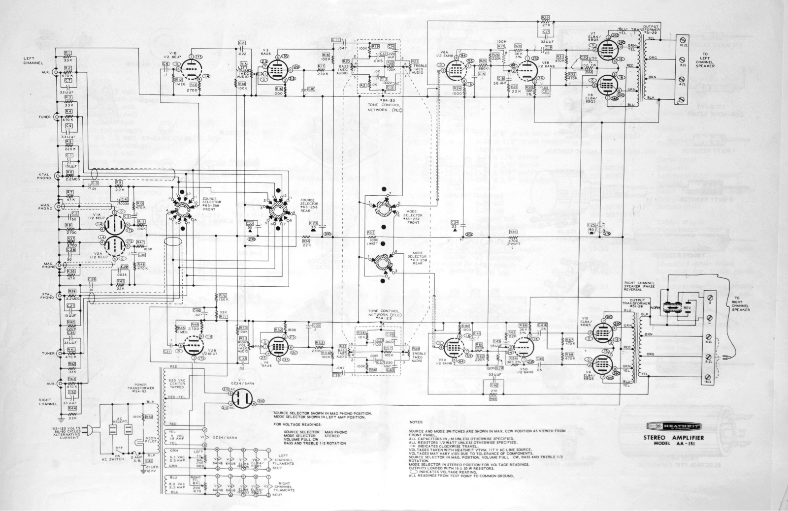 Heathkit AA-151 Schematic