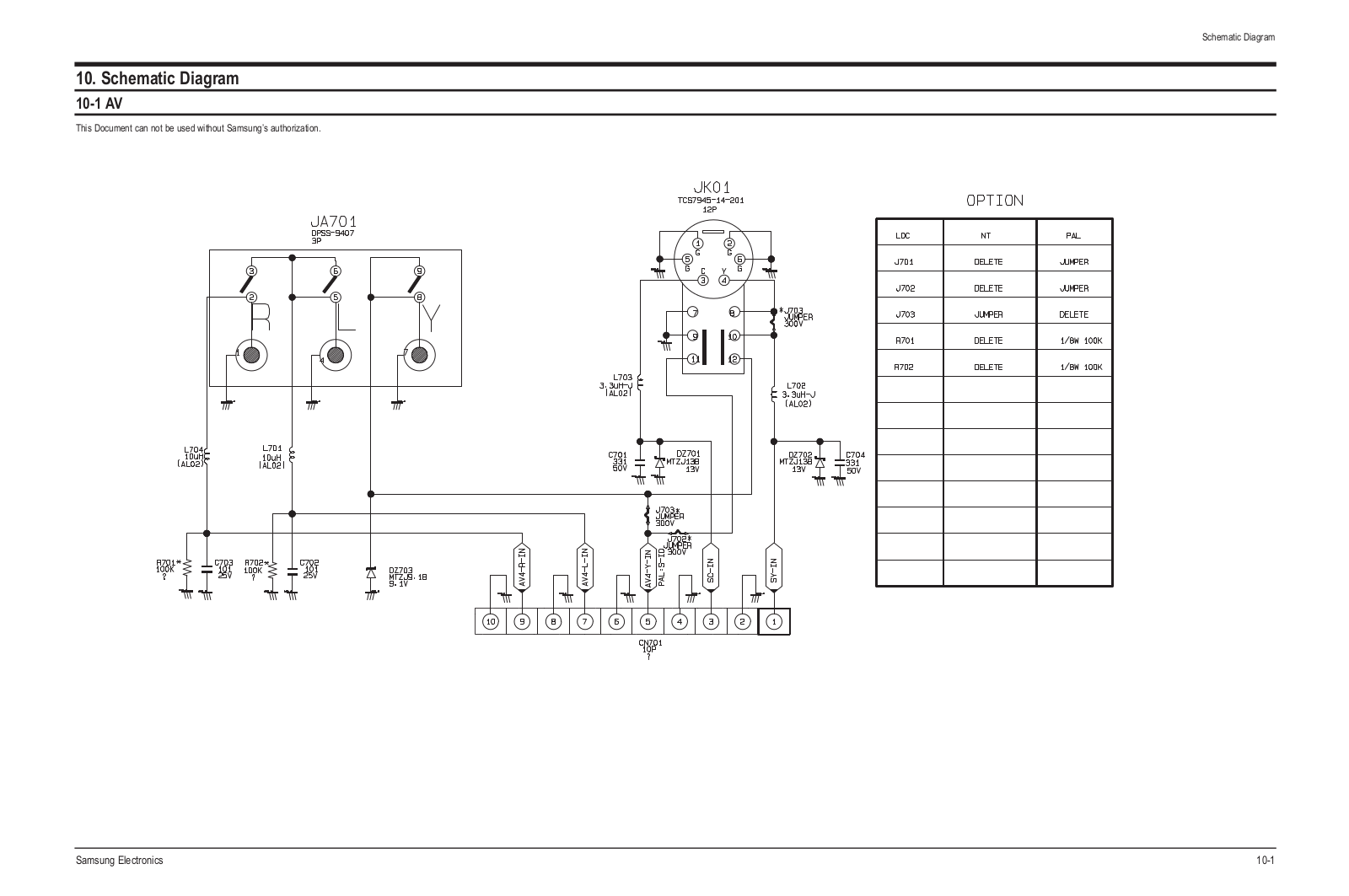 Samsung S62A Schematic