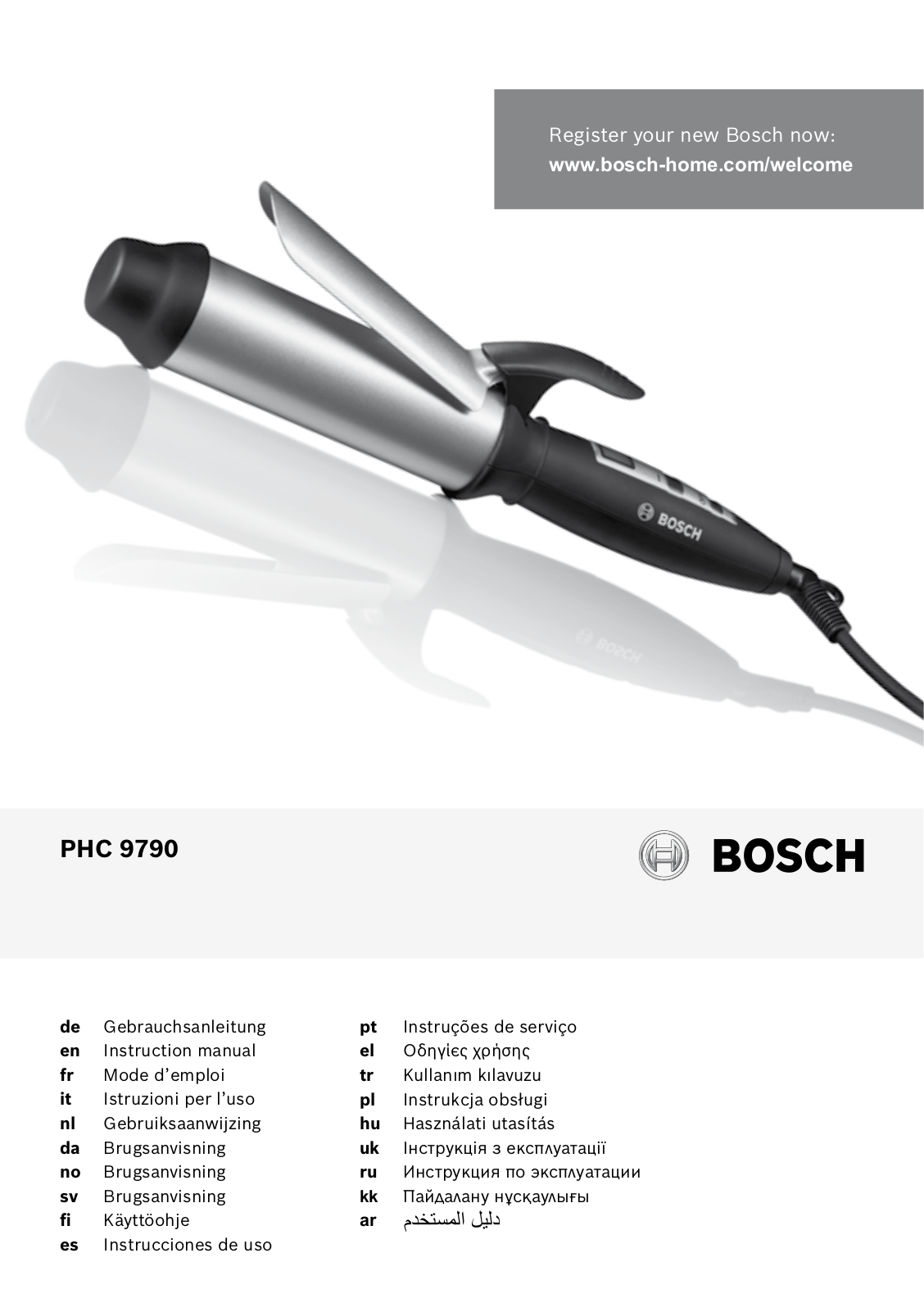 Bosch PHC9790 User Manual
