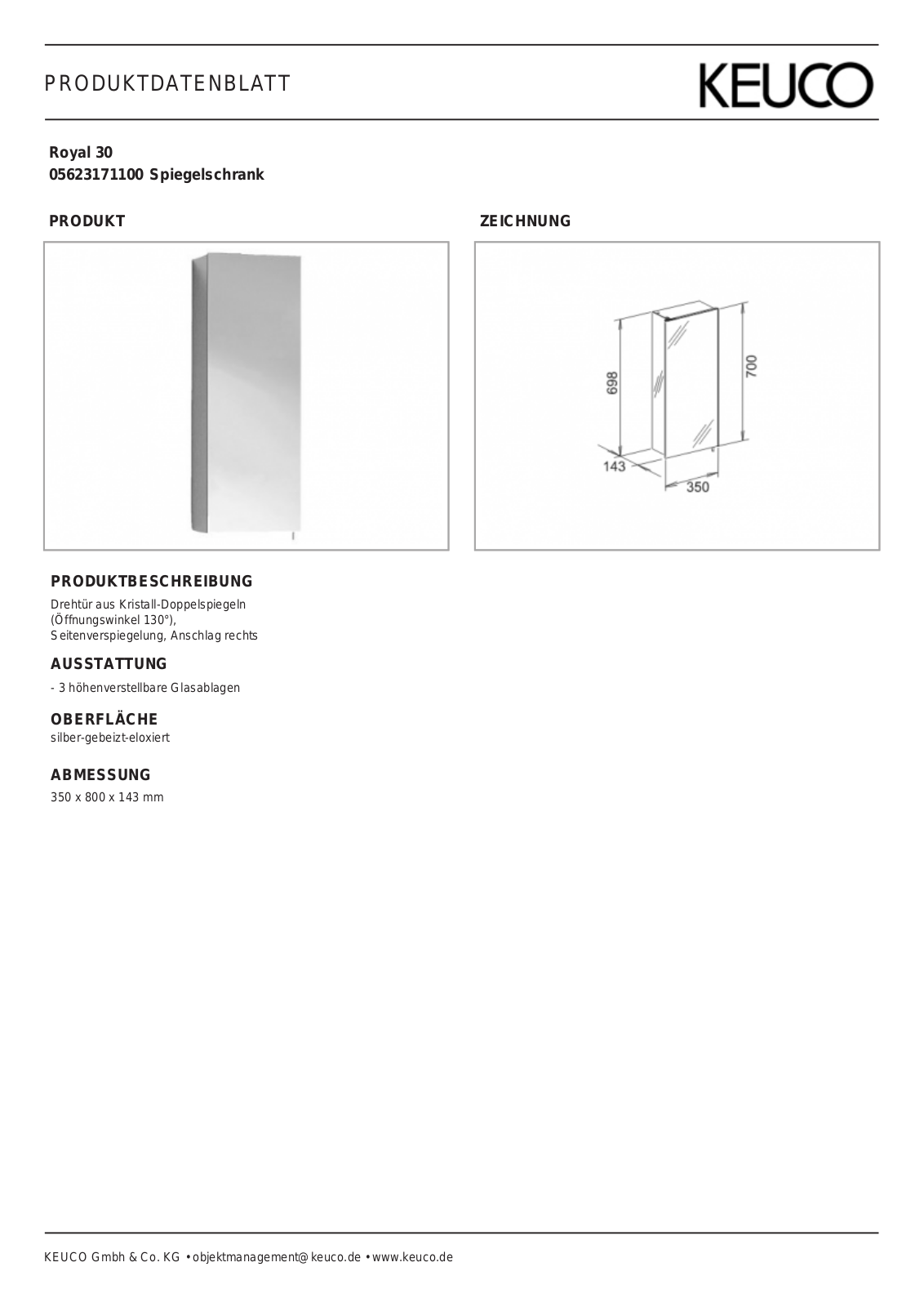 Keuco 05623171100 Service Manual