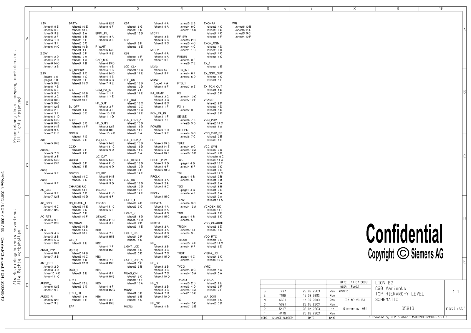 SIEMENS C60 Schematics