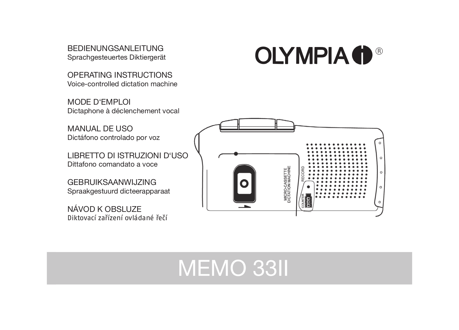 Olympia MEMO 33II User Manual