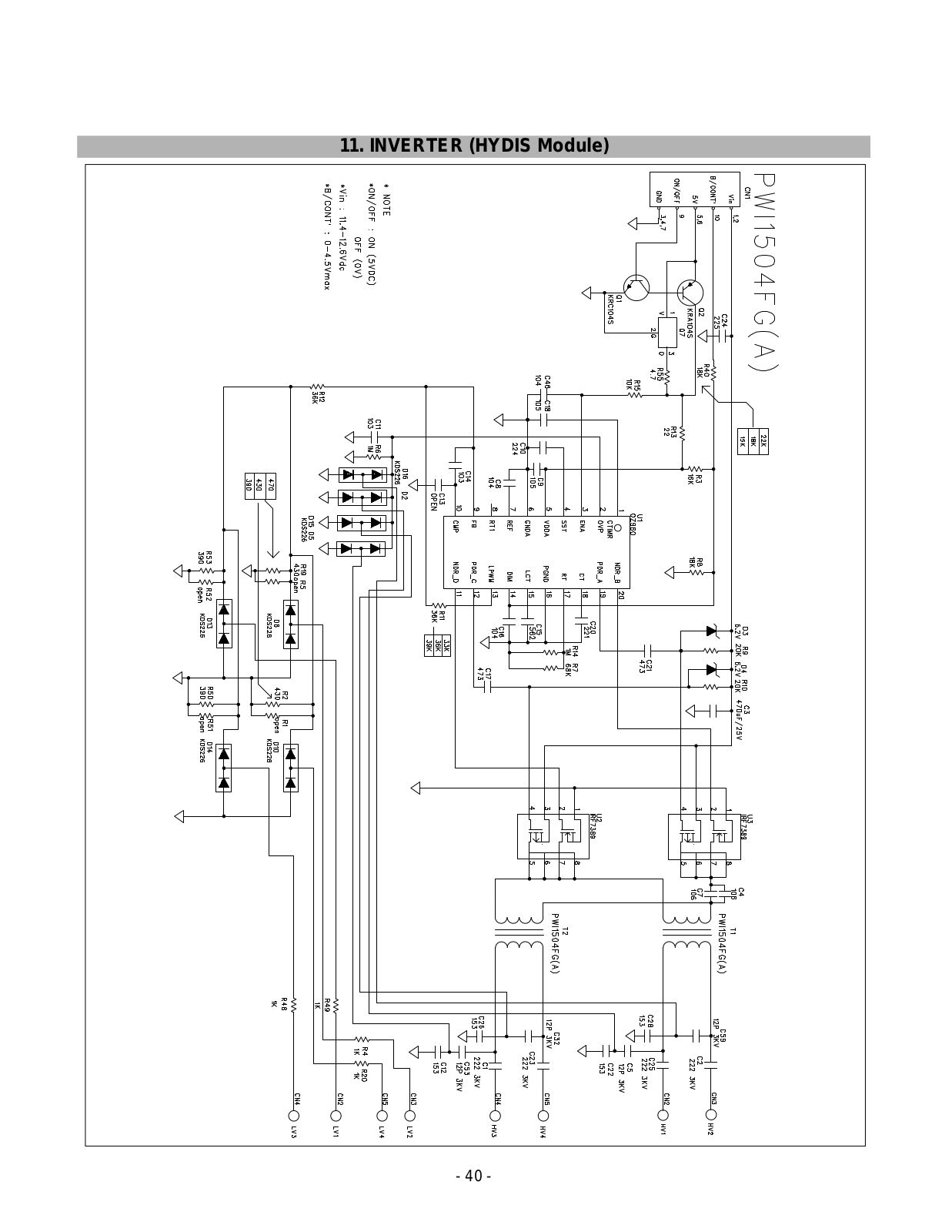 LG PWI1504FGA, L1715S, LB700K, OZ960GN Schematic