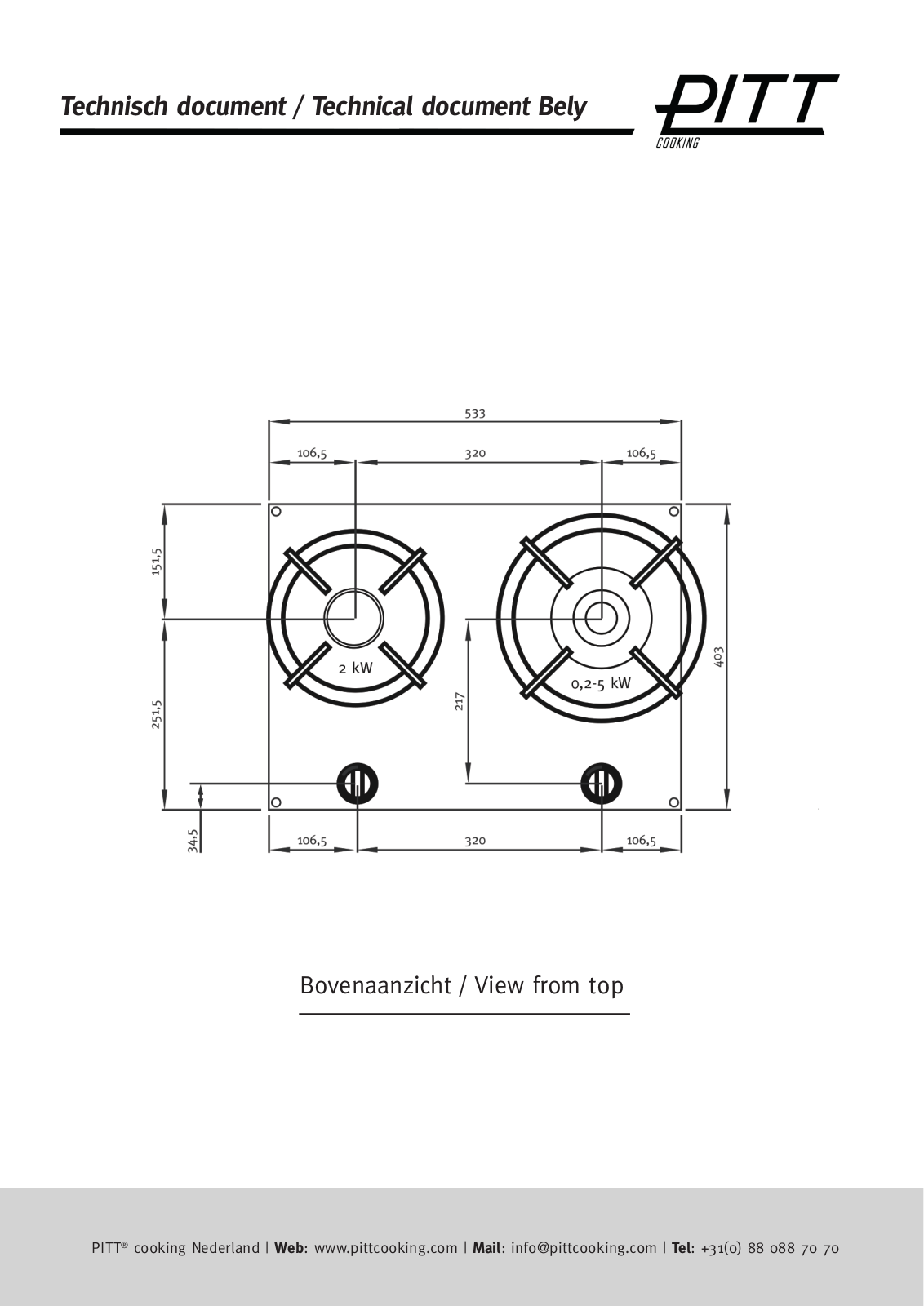 Pitt BELY-AL, BELY-BLK, BELY-BR Specifications Sheet - ManualMachine.com