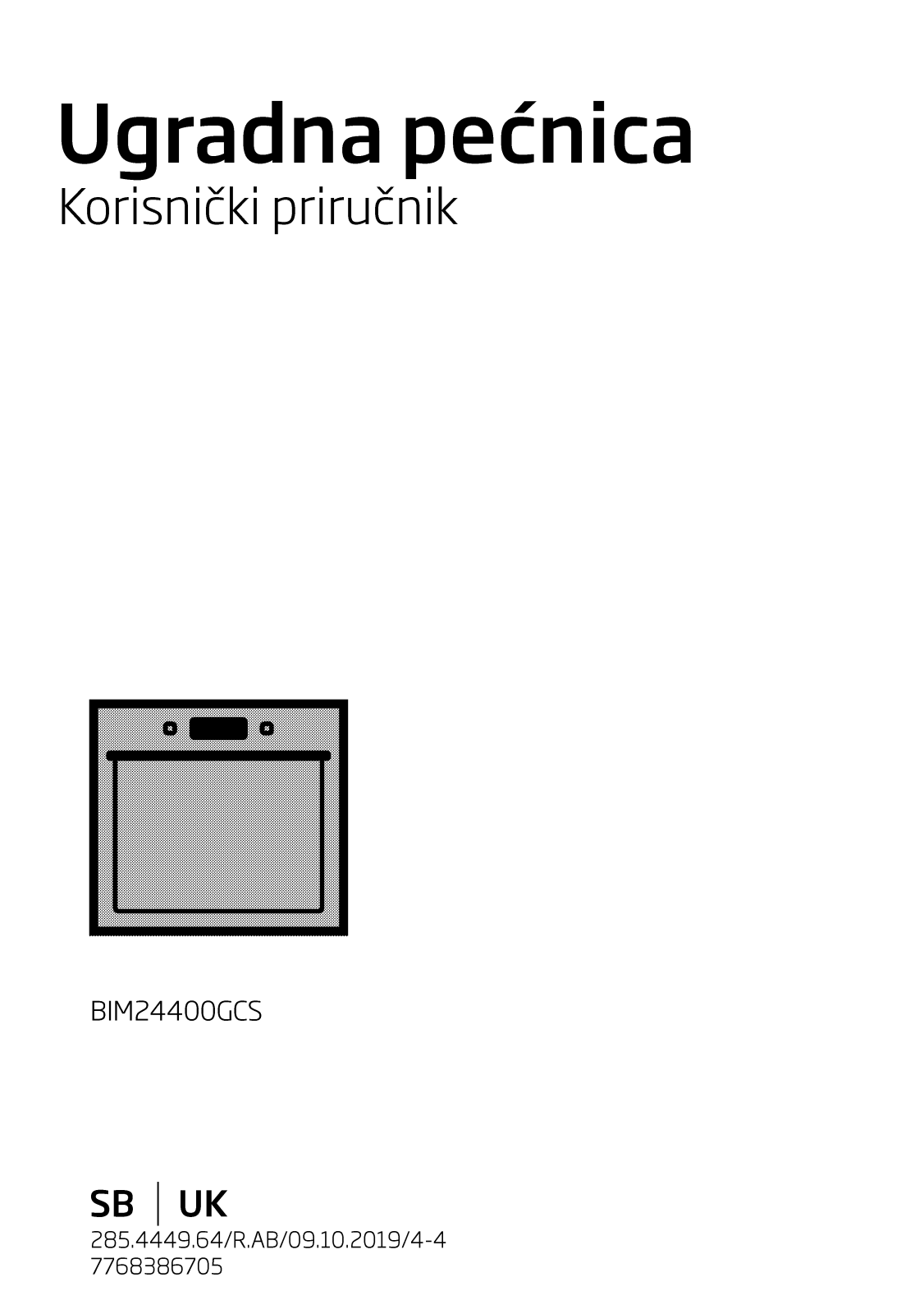 Beko BIM24400GCS User manual