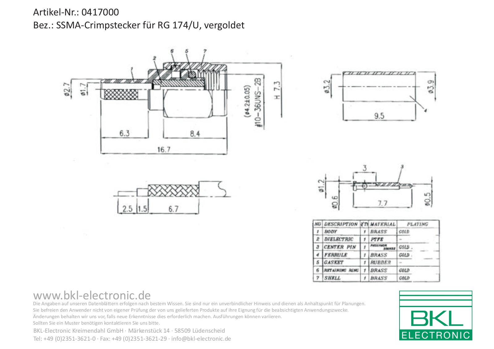 BKL BKL 0417000 Datasheet - ManualMachine.com
