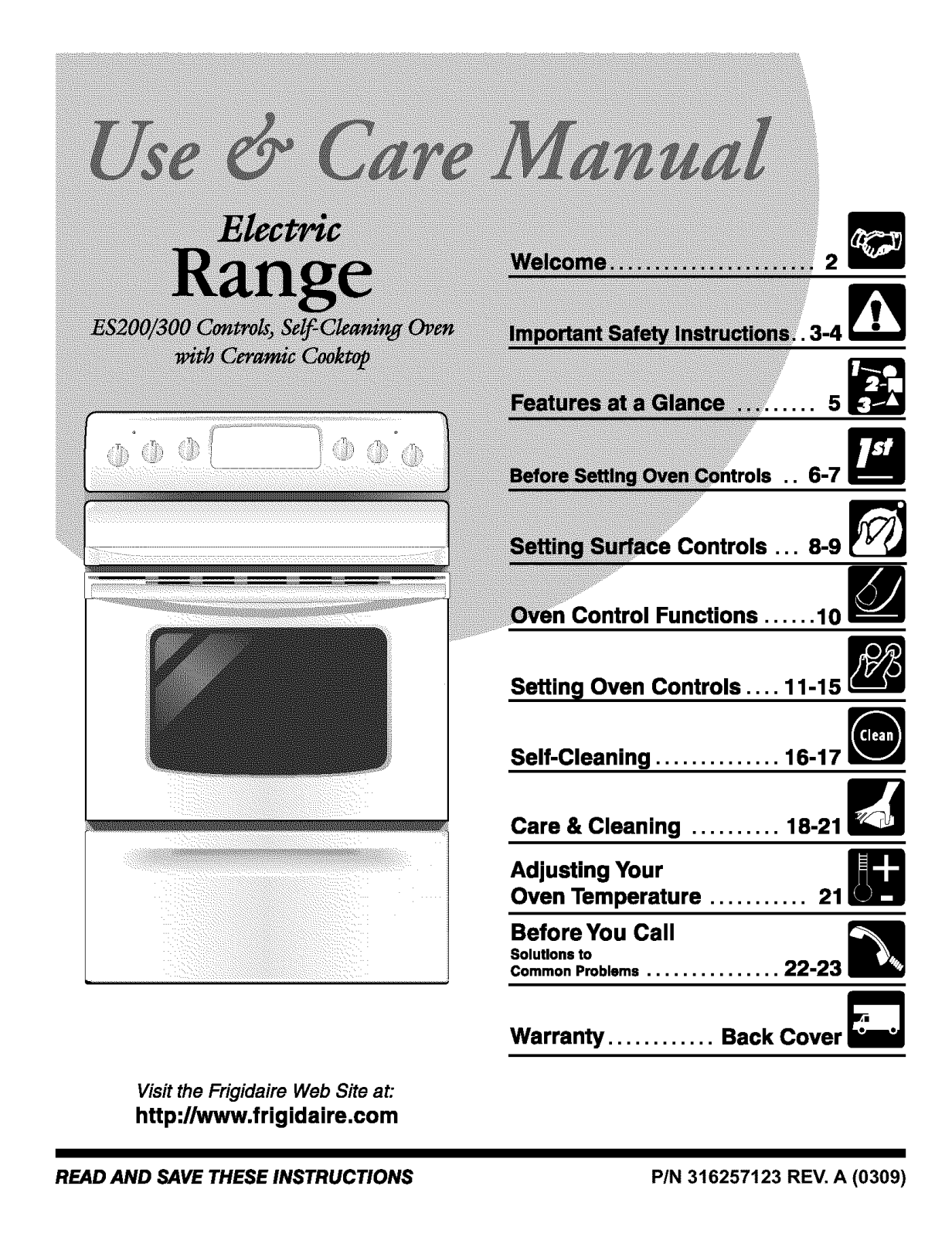 Frigidaire FEF365AQC, FEF365AQE, FEF365AQF, FEF365ASH, FEF365ASK Owner’s Manual - ManualMachine.com