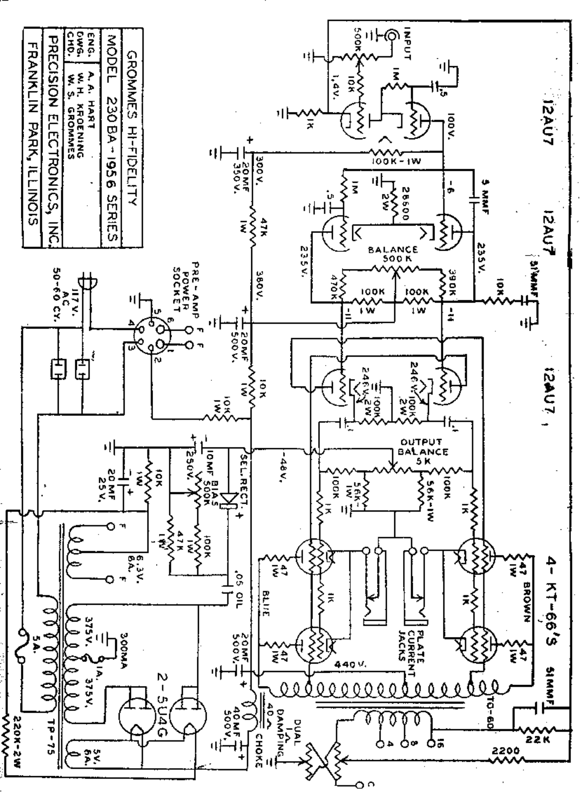 Grommes 230ba schematic