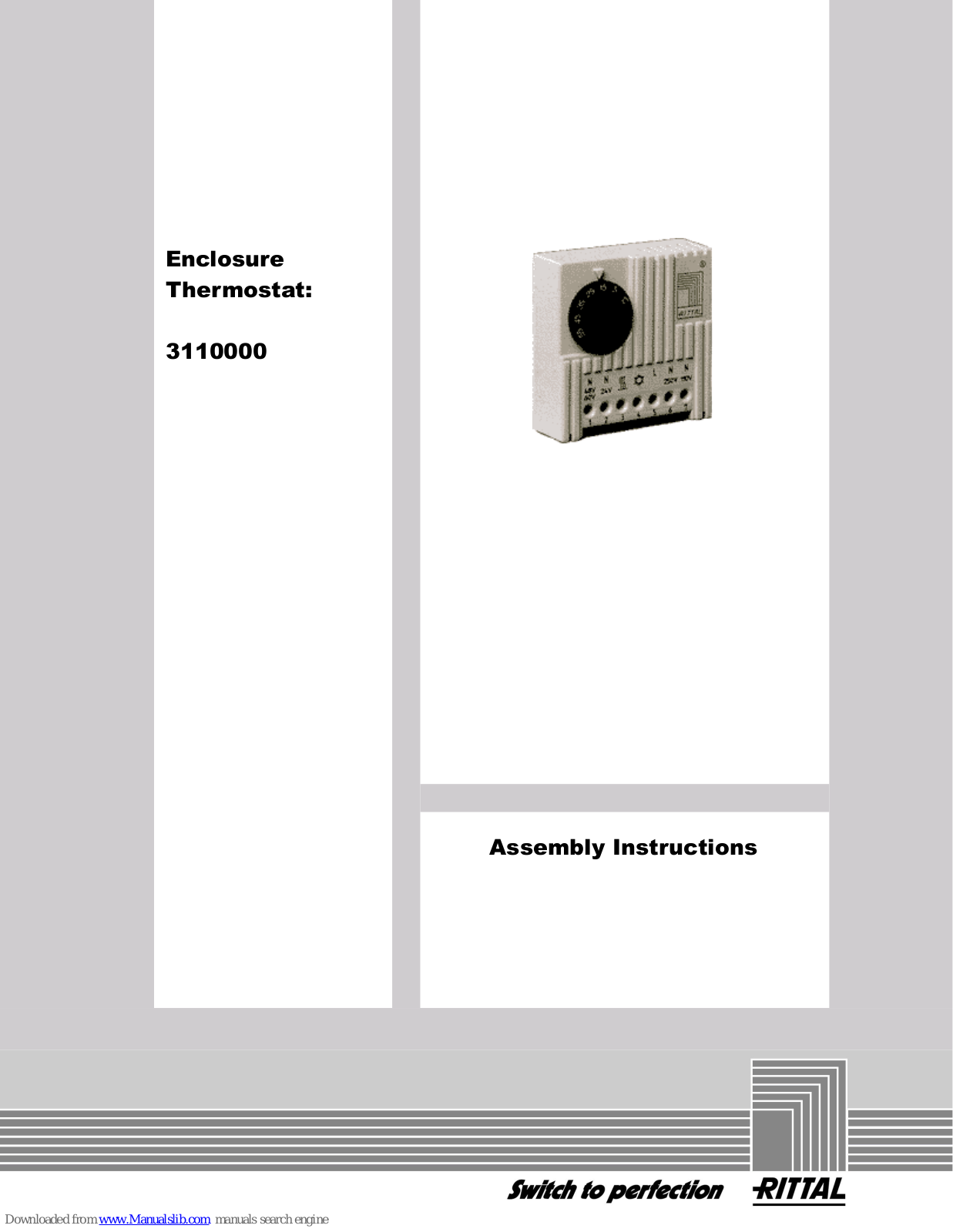 Rittal 3110000 Assembly Instructions Manual