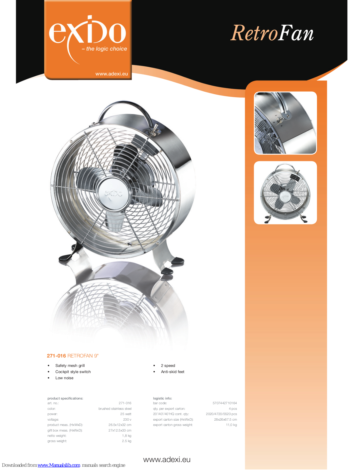 Exido 271-016 Specifications - ManualMachine.com