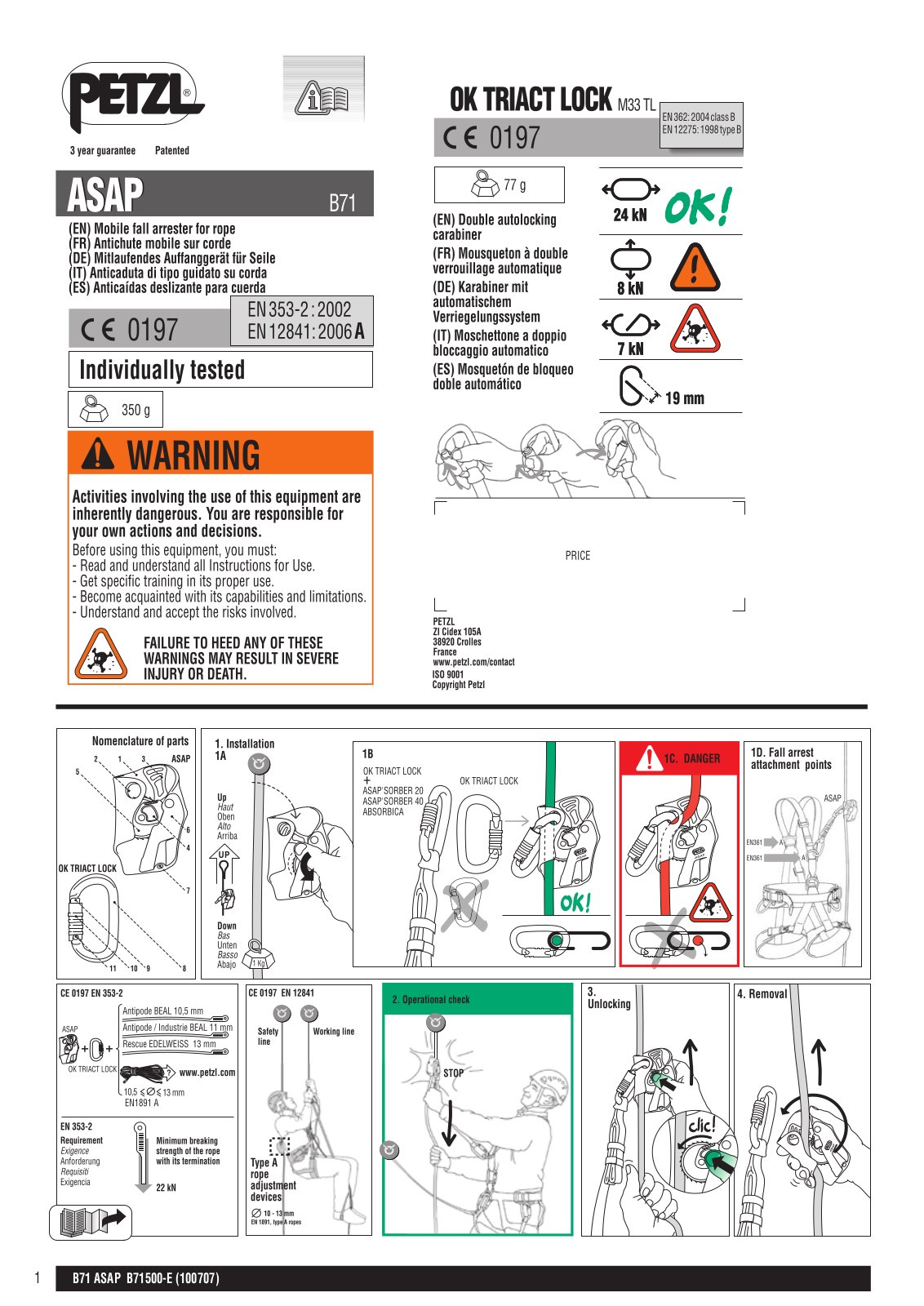 Petzl ASAP User Manual