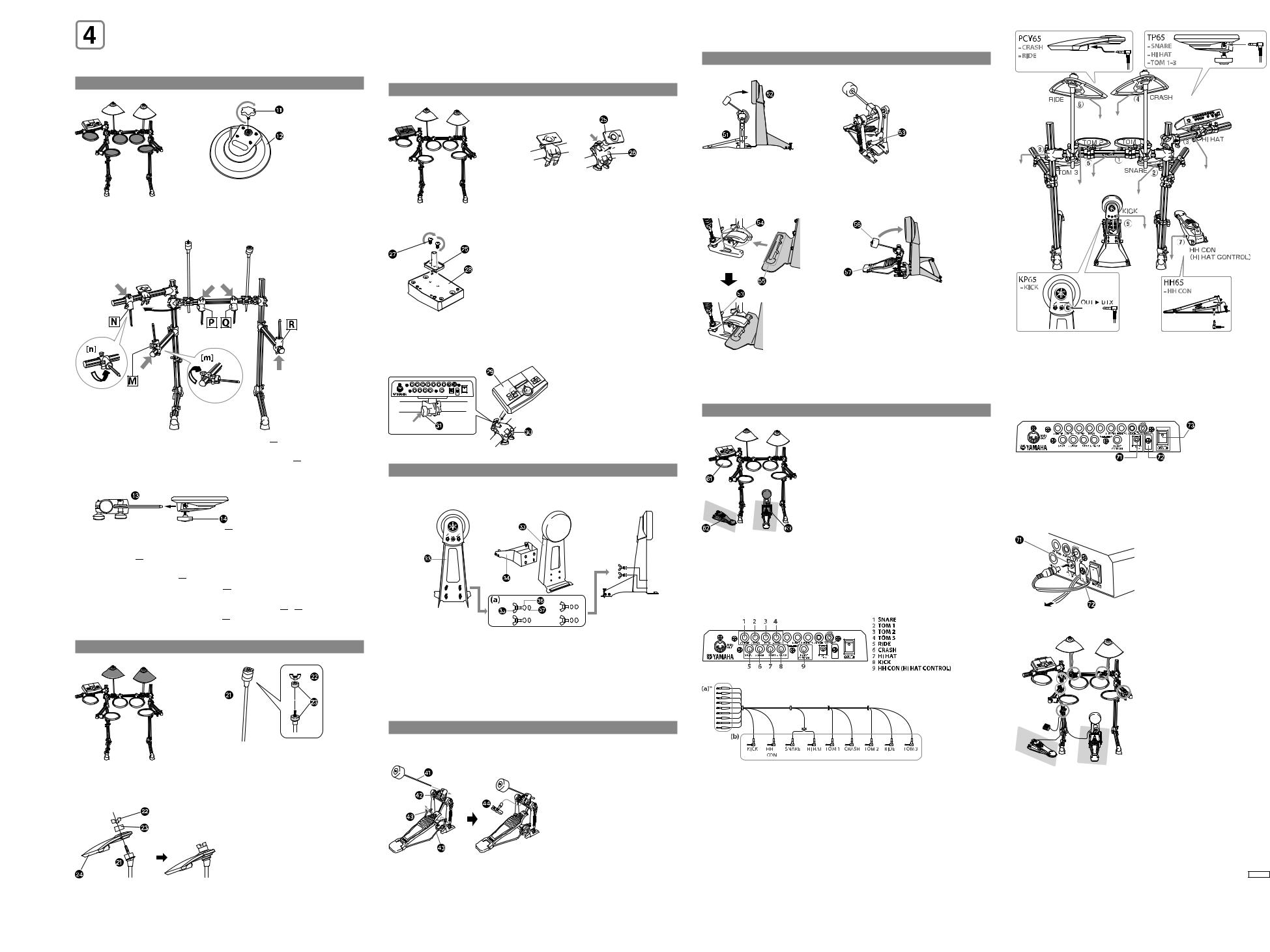 Yamaha DTXPLORER BASIC SET ASSEMBLY MANUAL