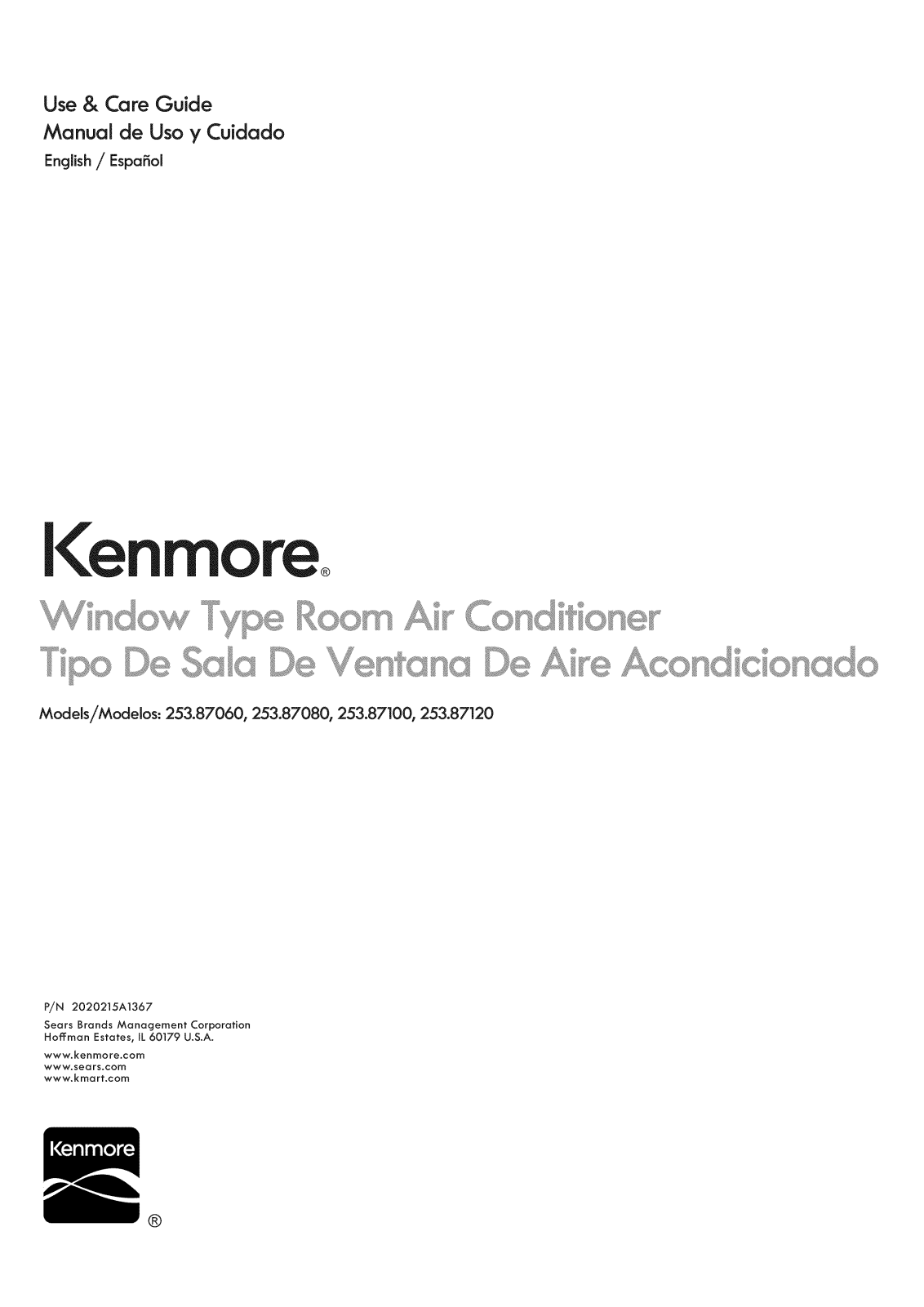 Kenmore 25387120410, 25387100411, 25387080411, 25387080410, 25387060410 Owner’s Manual