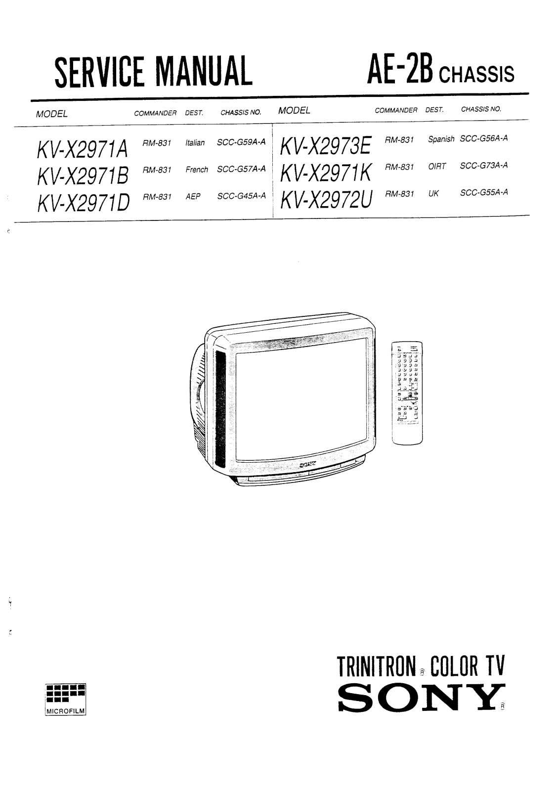 Sony AE2-B Schematic