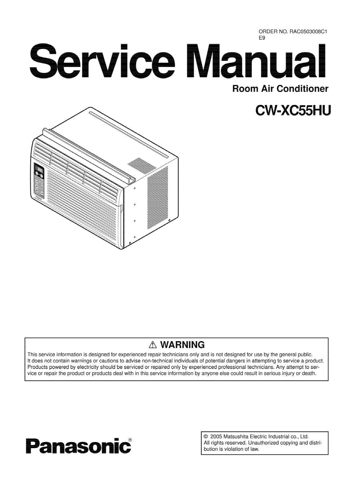 Panasonic Cw8xc55hu Service Manual