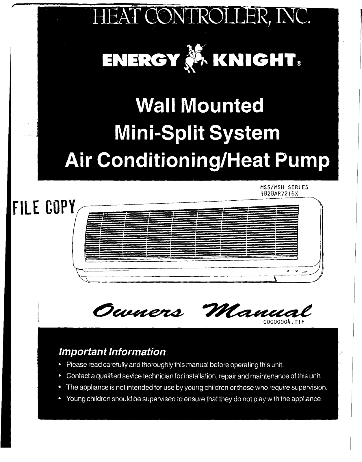 Energy Knight Mss-024b Owner's Manual