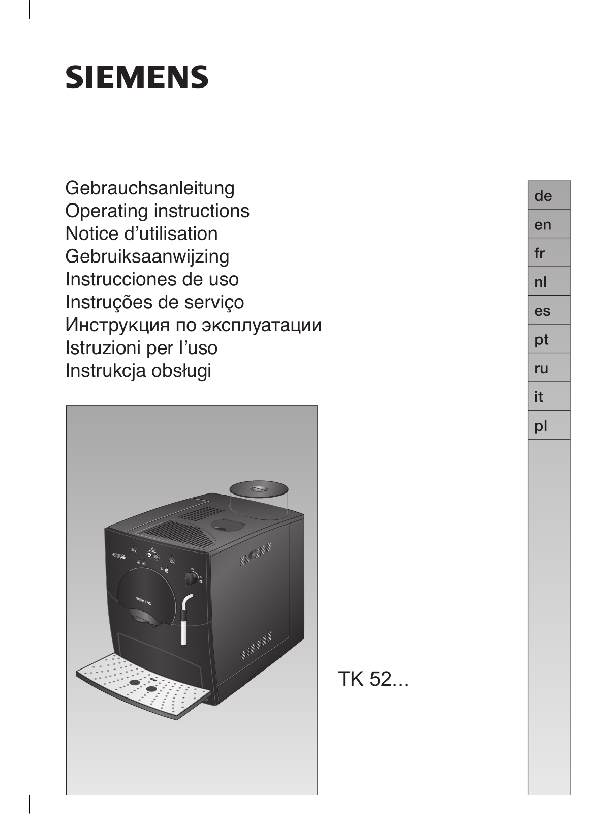 Siemens TK529NL User Manual