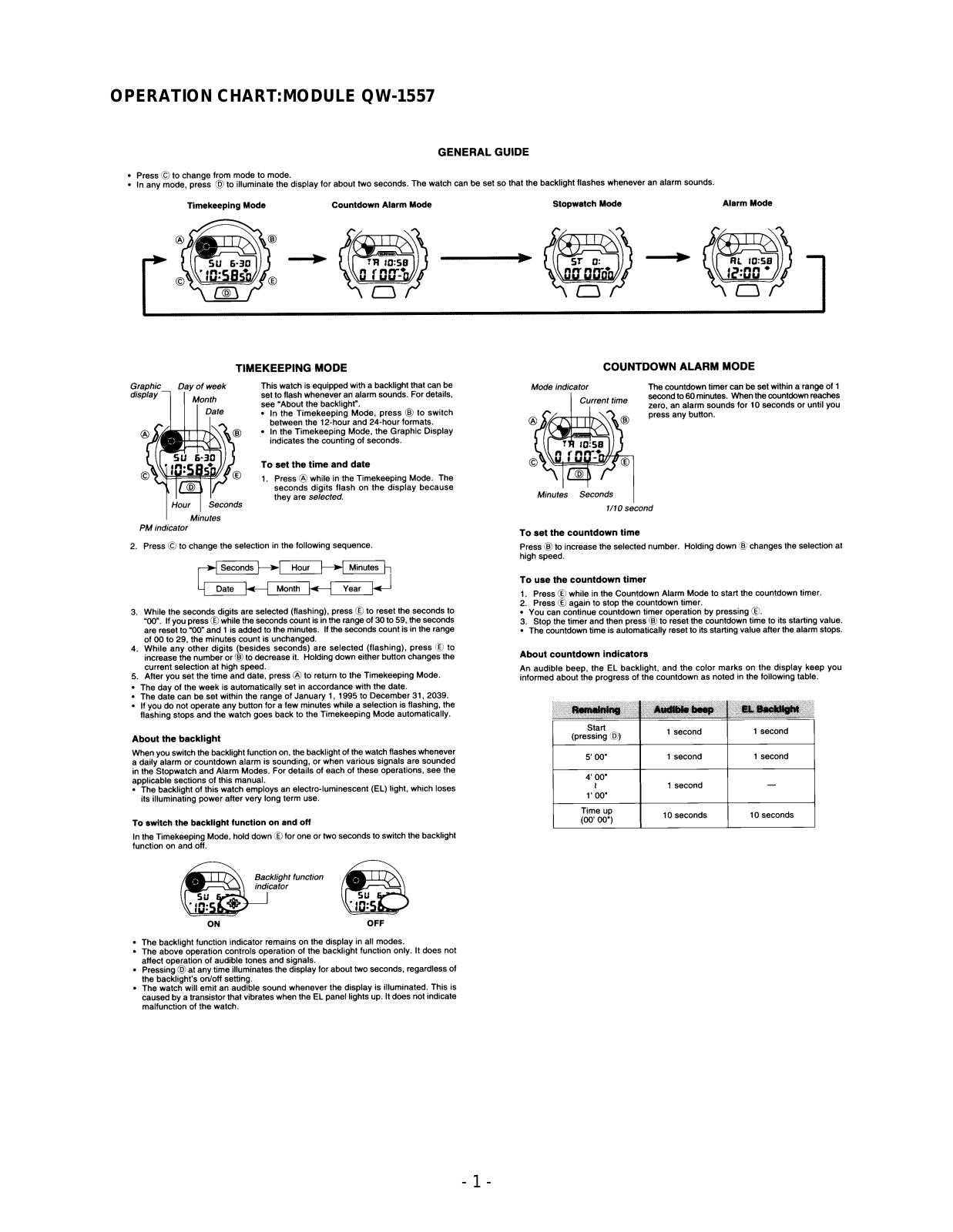 Casio 1557 Owner's Manual