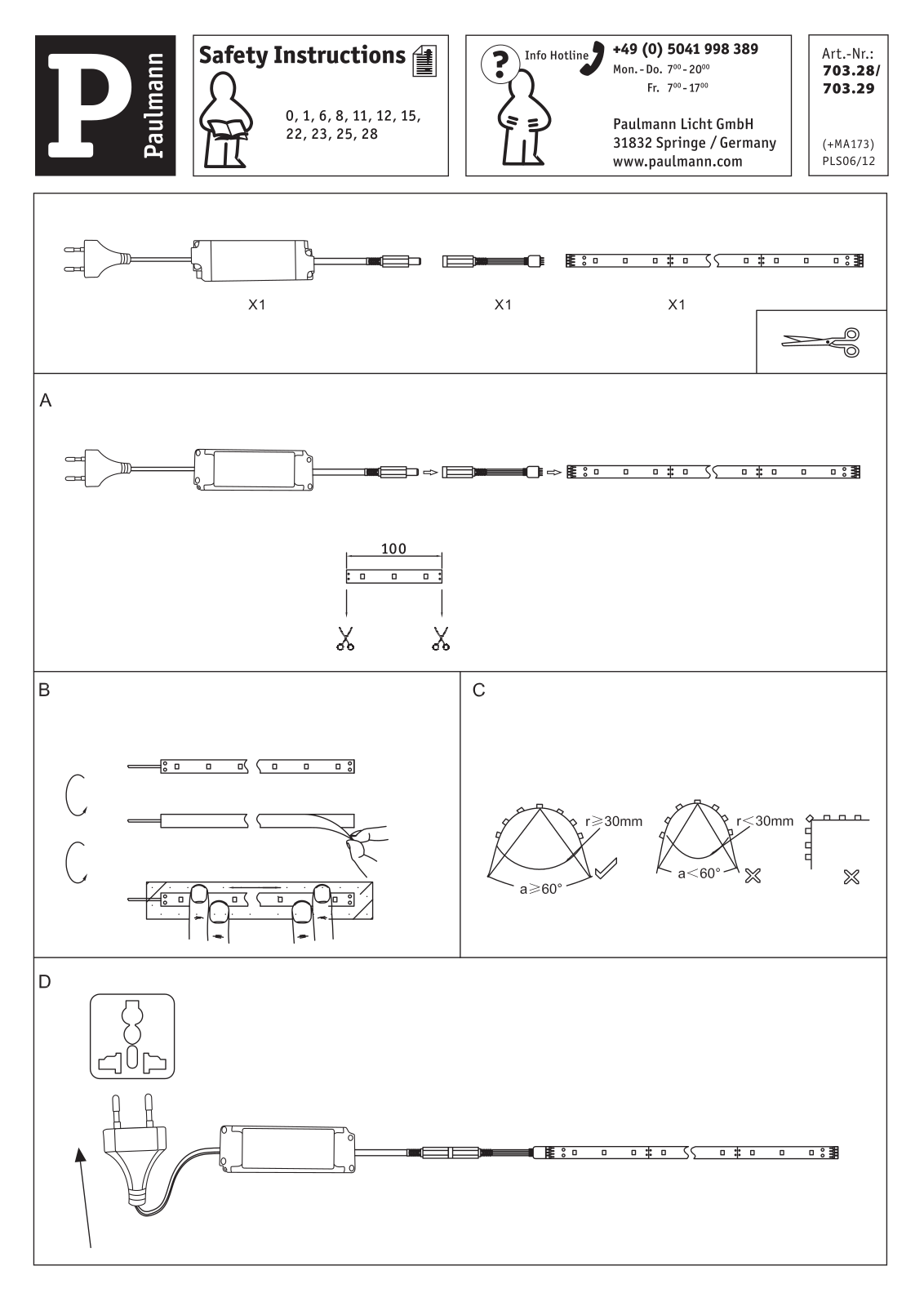 Paulmann 70329 Safety instructions - ManualMachine.com