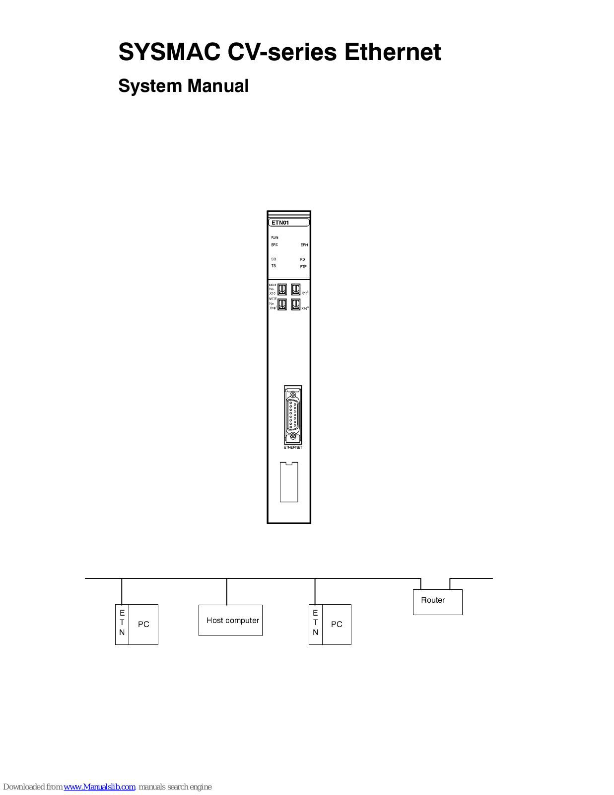 Omron CV, Sysmac CV500-ETN01 User Manual