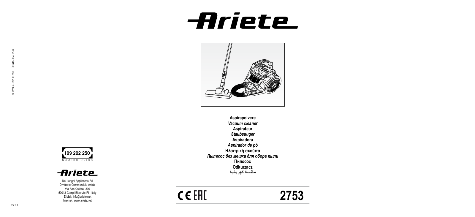 Ariete 2753 User guide - ManualMachine.com