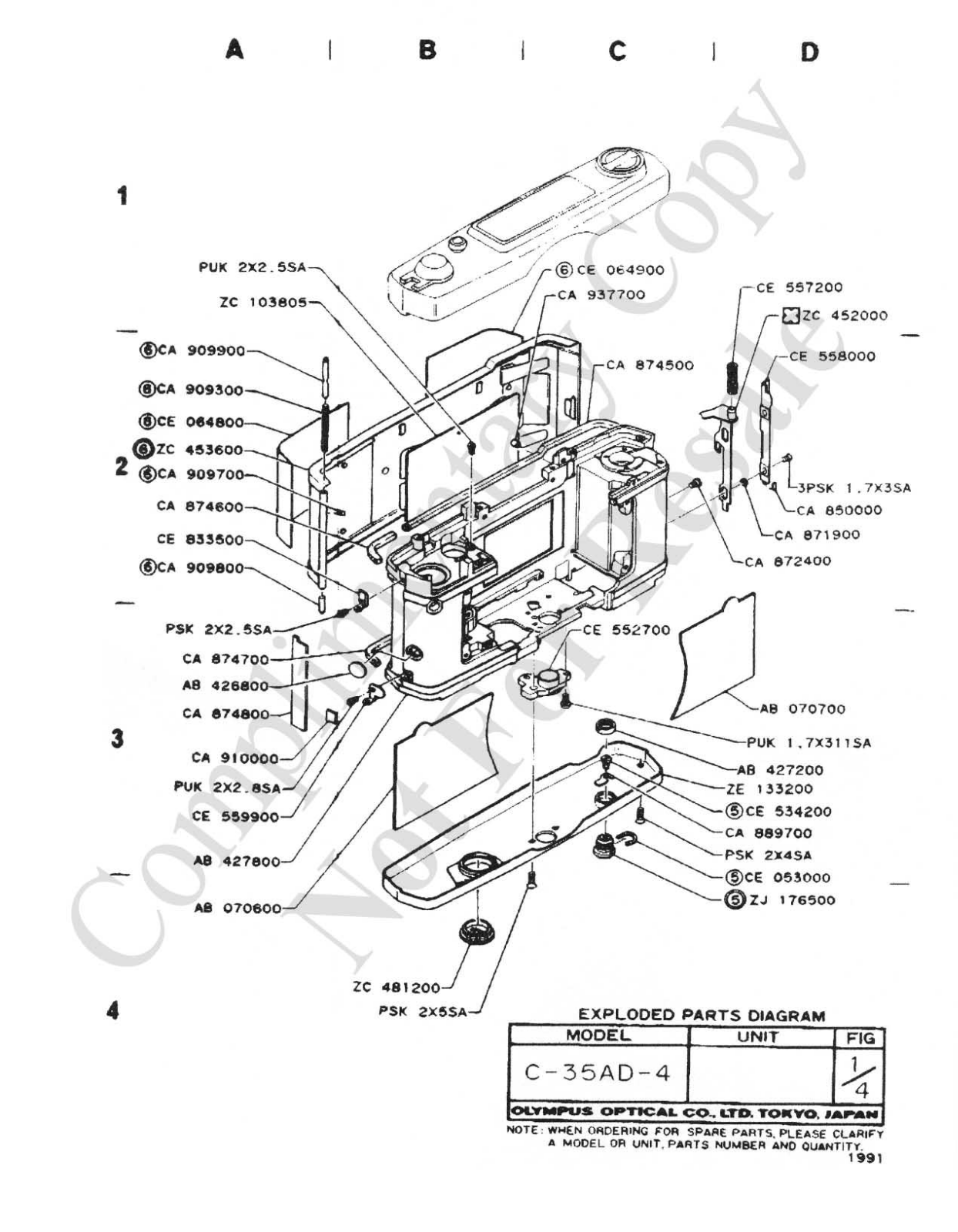 OLYMPUS C-35AD-4 Service Manual