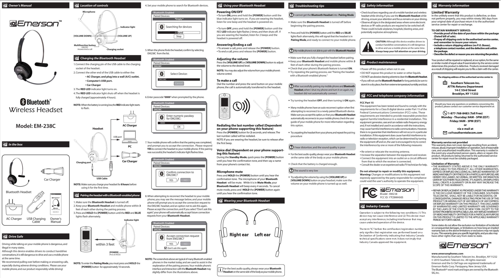 Emerson EM-238C User Manual