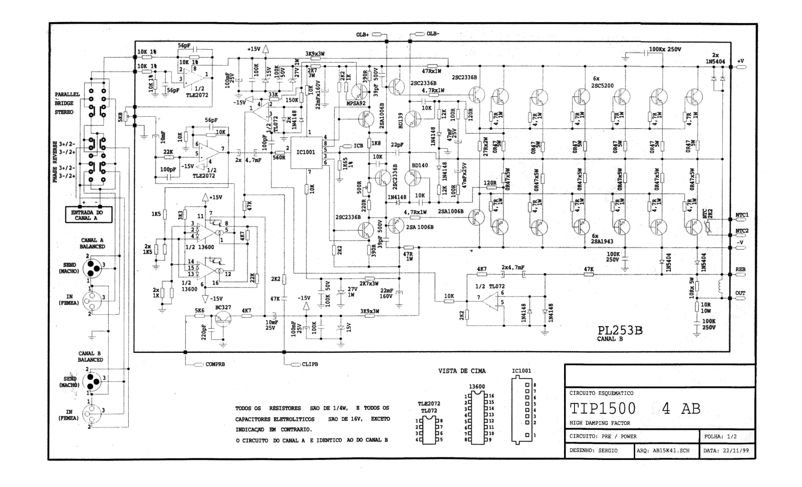 CICLOTRON TIP1500 AB4 I Schematic