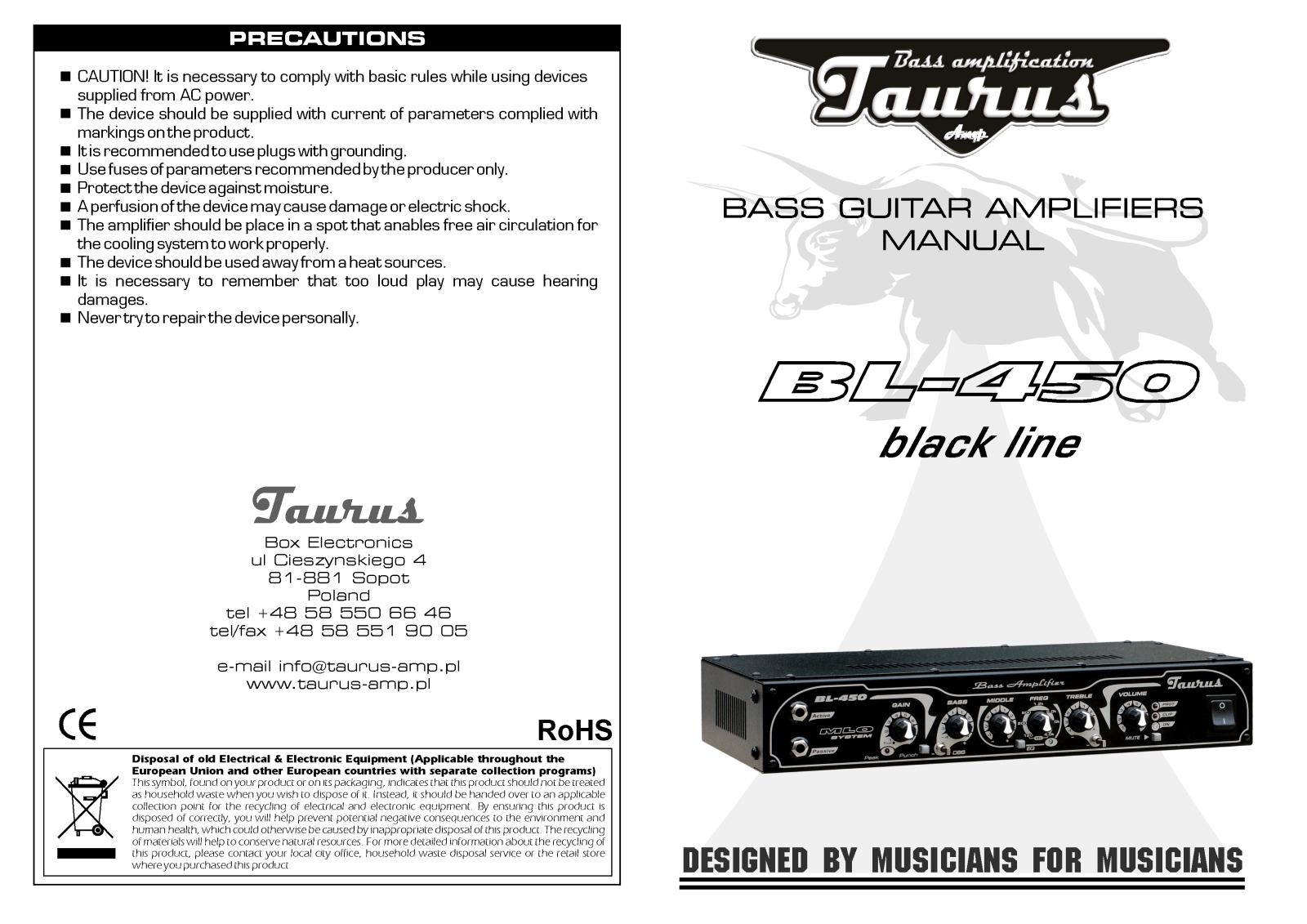 Taurus BL-450 User Manual