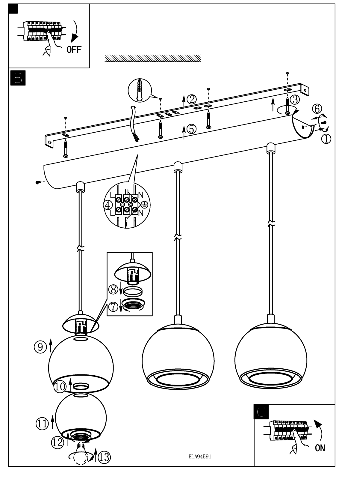 Eglo BLA94591 Assembly Manual