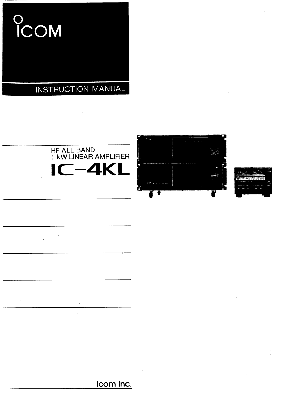 Icom IC-4KL User Manual