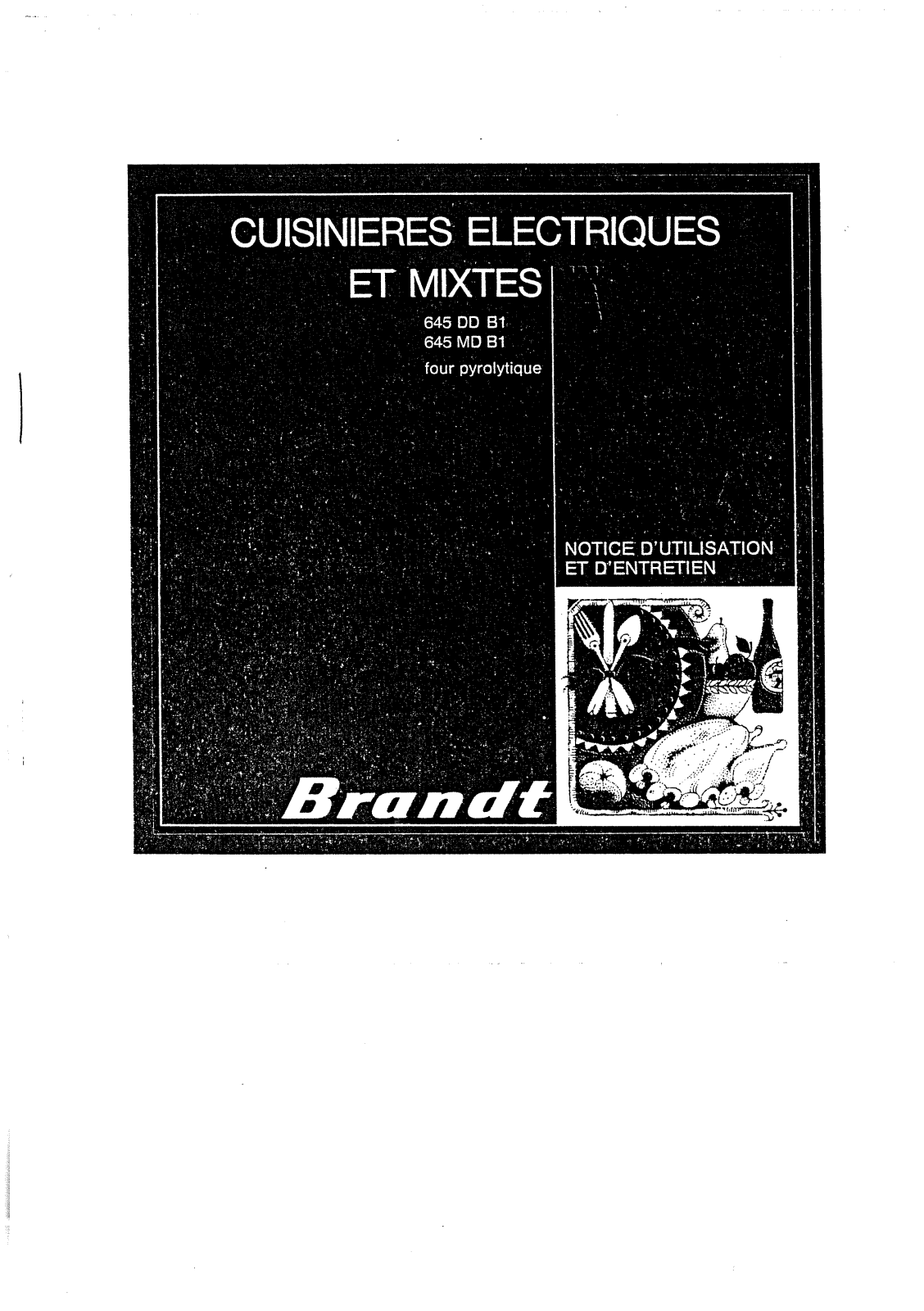 BRANDT 645MDB, 645DDB User Manual