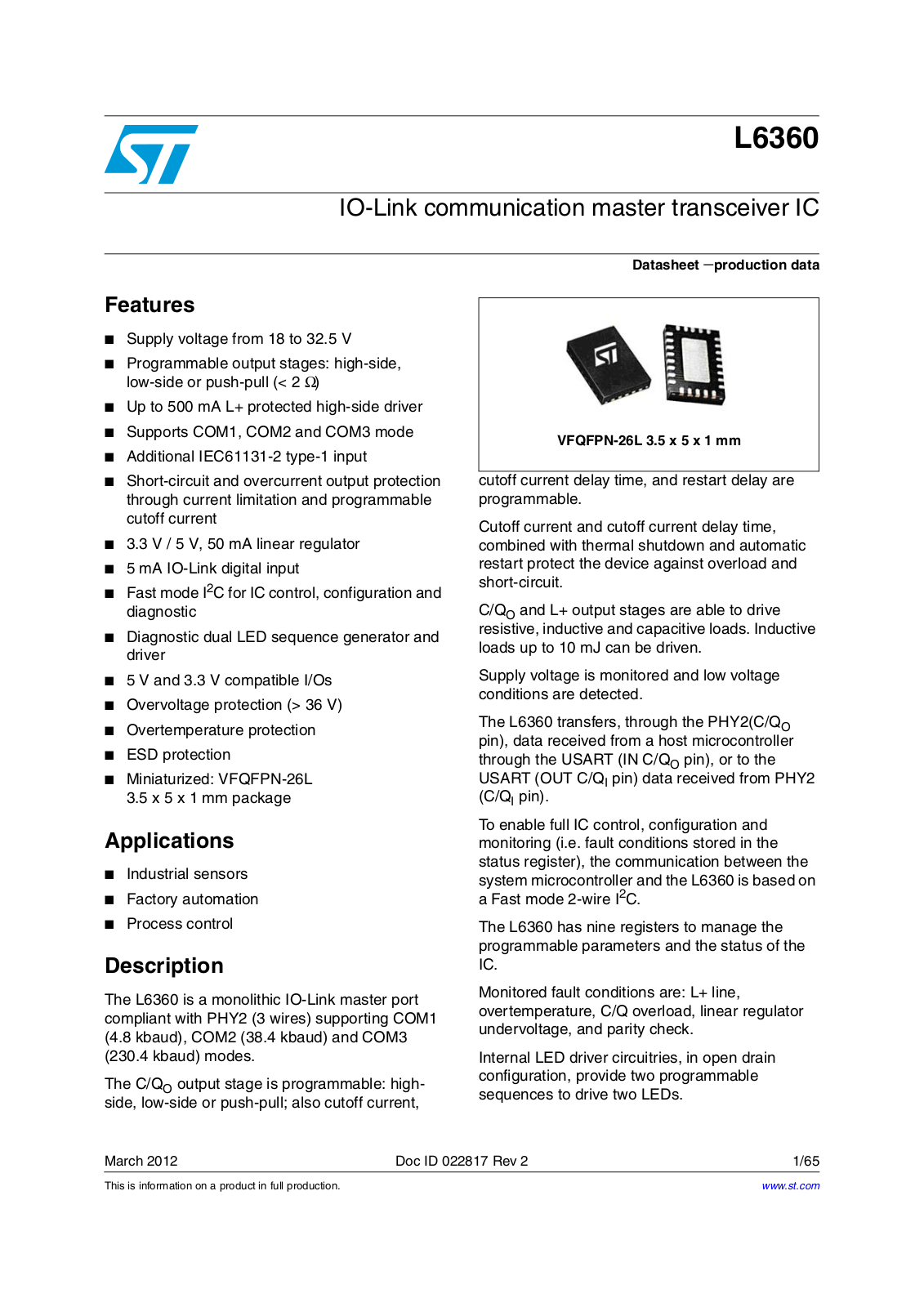 ST L6360 User Manual