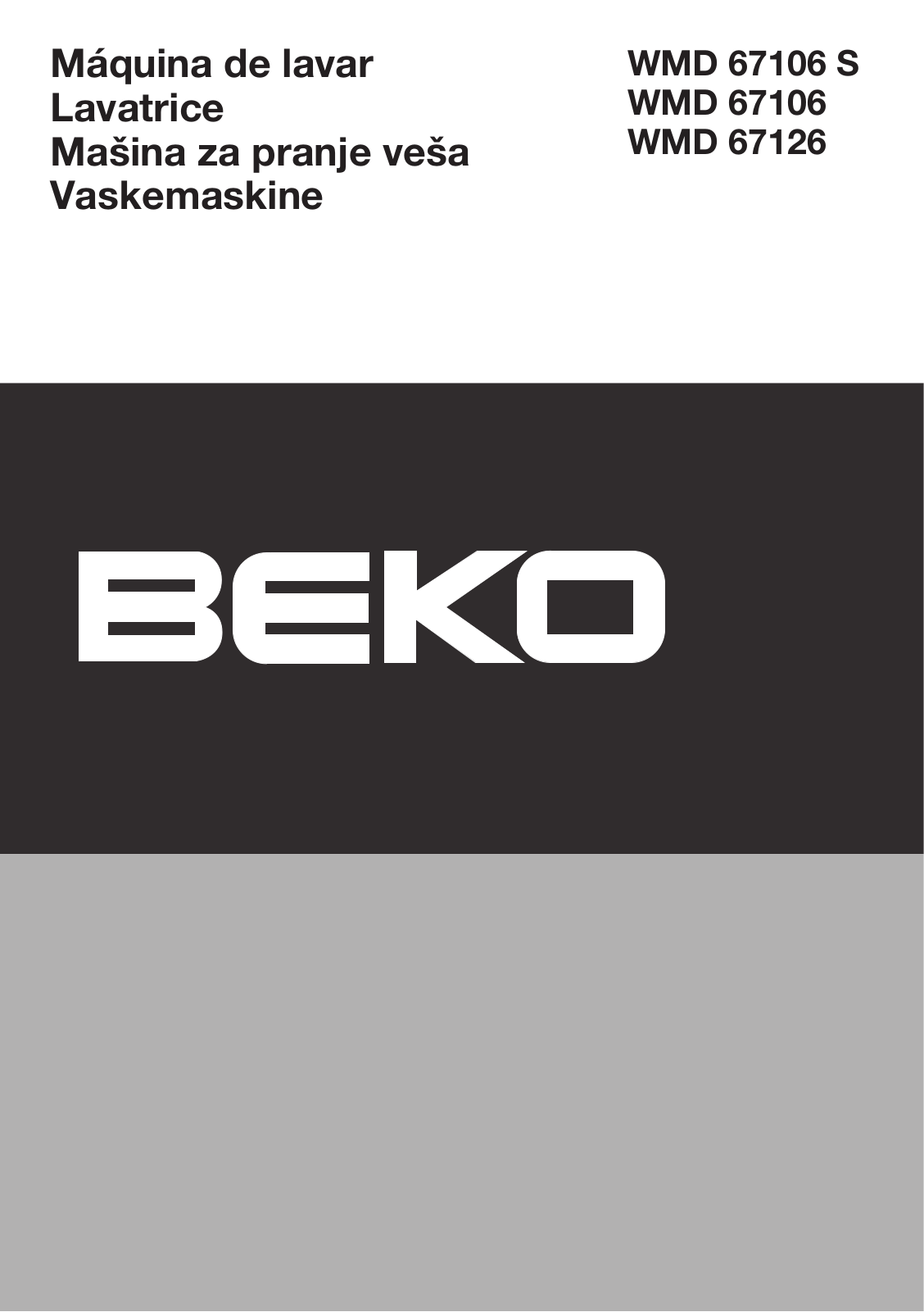 Beko WMD 67106, WMD 67126, WMD 67106 S User Manual