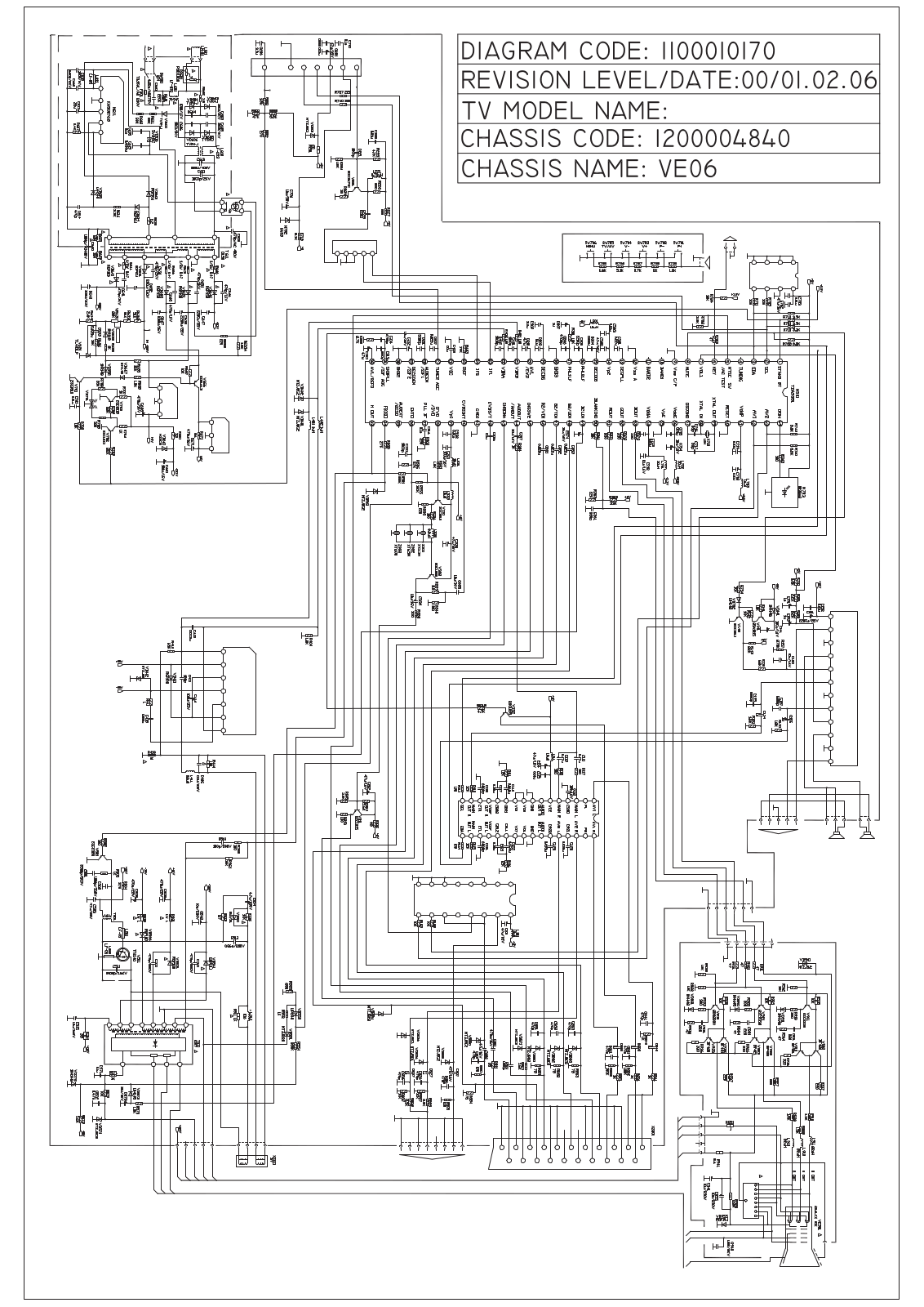 EMERSON VE06 TV CRT Diagram