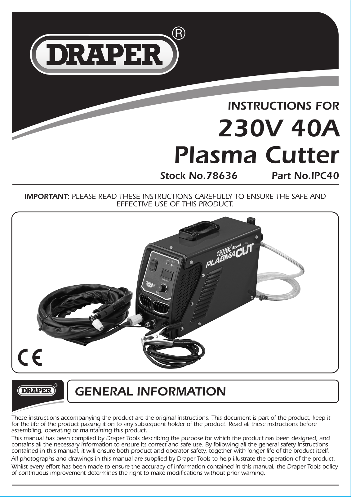 Draper IPC40 User Manual