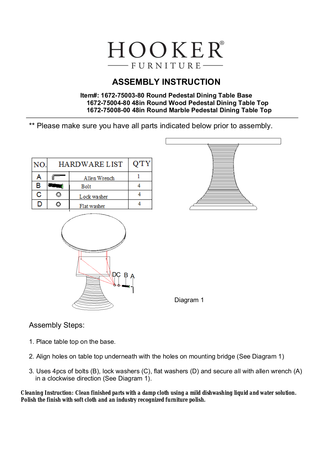 Hooker 1672-75003-80, 1672-75004-80, 1672-75008-00 Assembly Instructions - ManualMachine.com