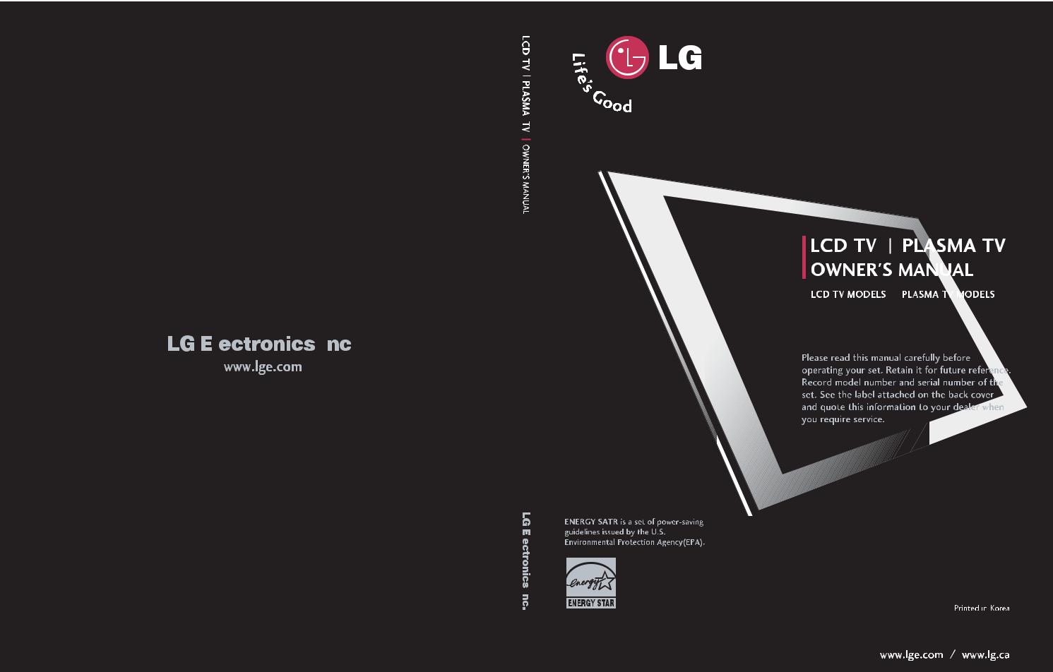 LG 42LDRA Users manual