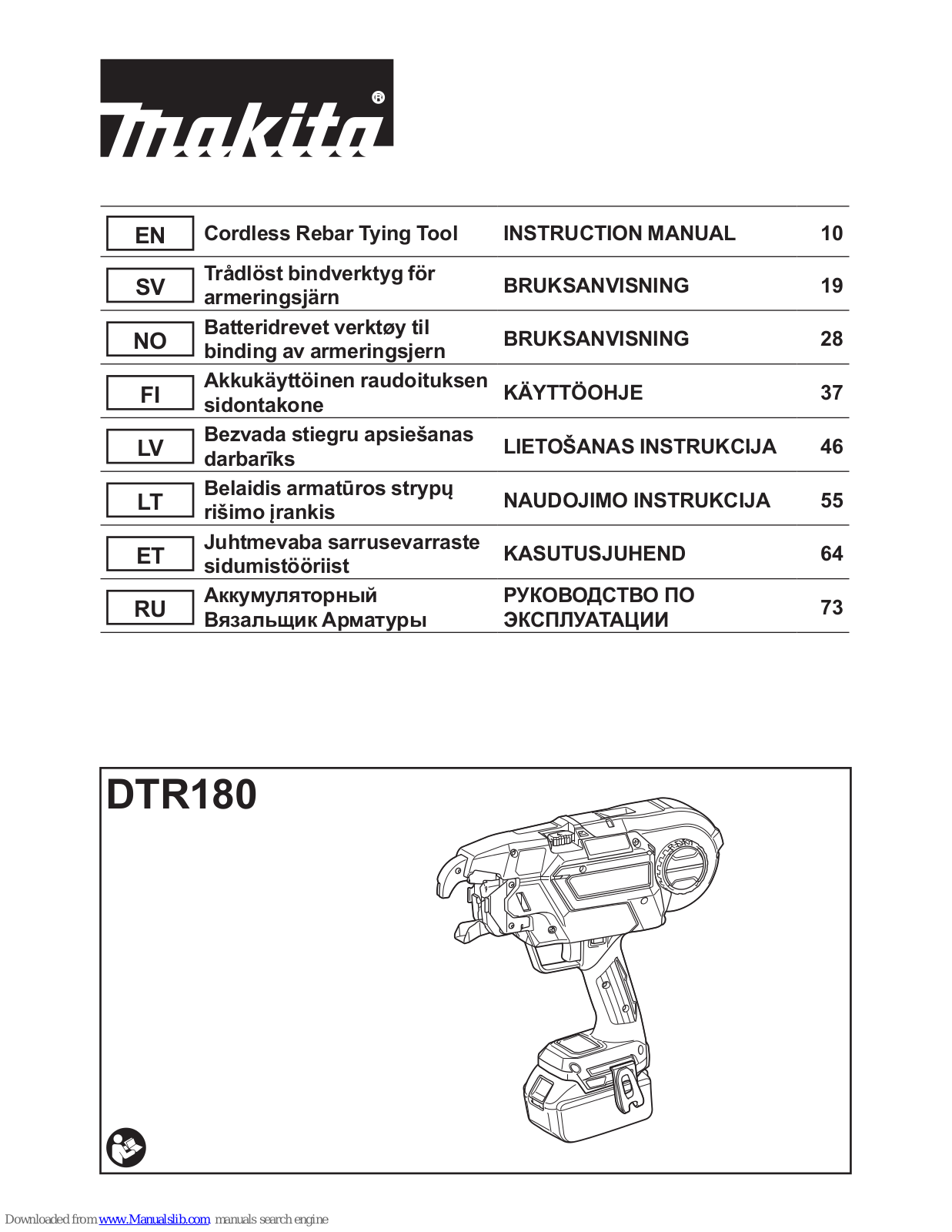 Makita DTR180 Instruction Manual