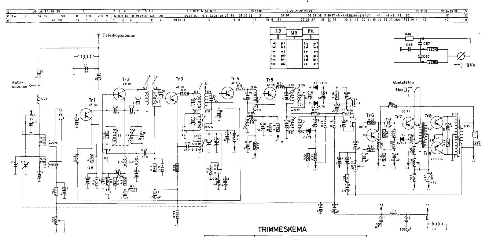 Aristona T931D Schematic