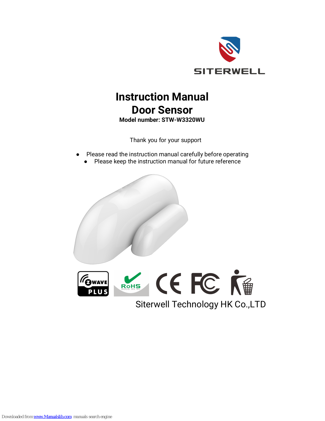 Siterwell STW-W3320WU Instruction Manual