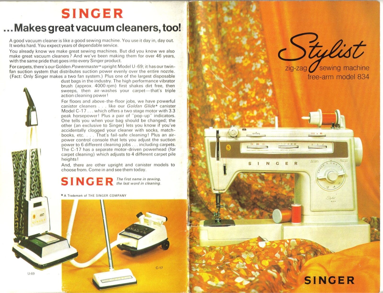 Singer 834 User Manual