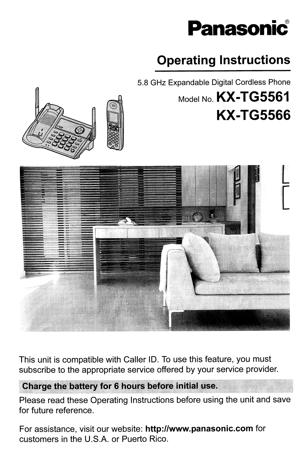 Panasonic KX-TG5566, KX-TG5561 User Manual