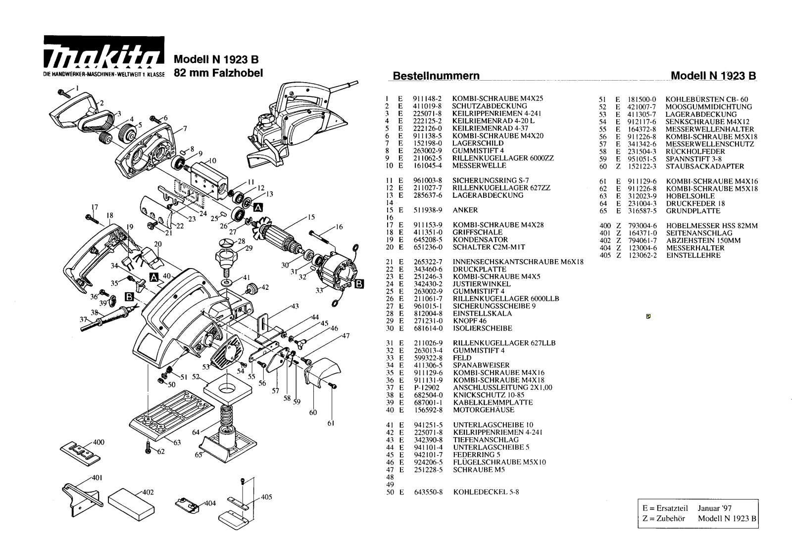 Makita N1923B User Manual