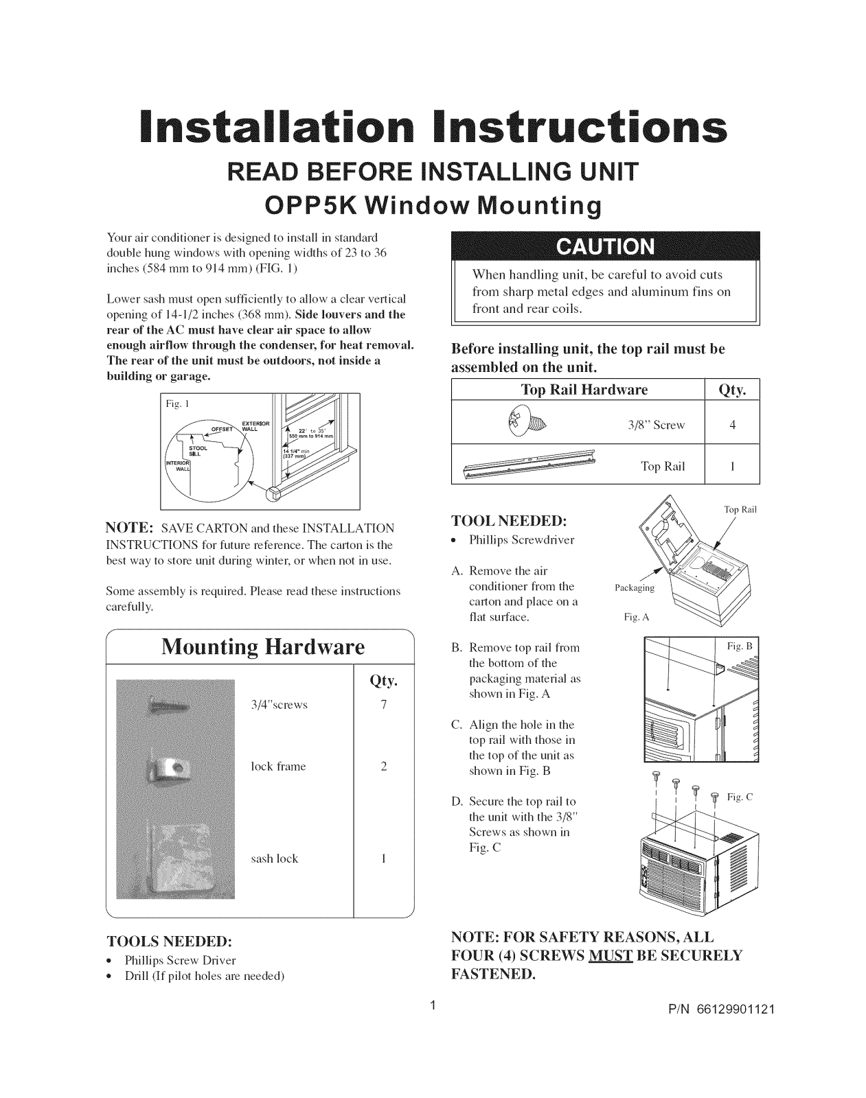 Crosley CAE5M15, CAE5M13, CAE5M14, CAE5M11, CAE5M16 Installation Guide - ManualMachine.com