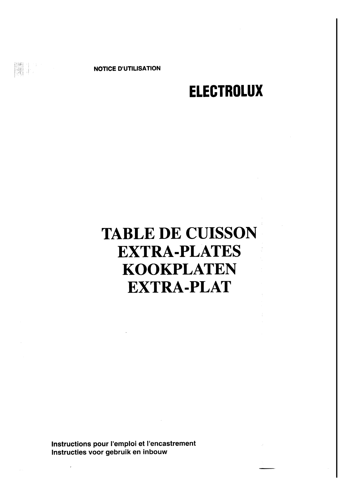 electrolux EHG670, EHG670X, EHG670K User Manual