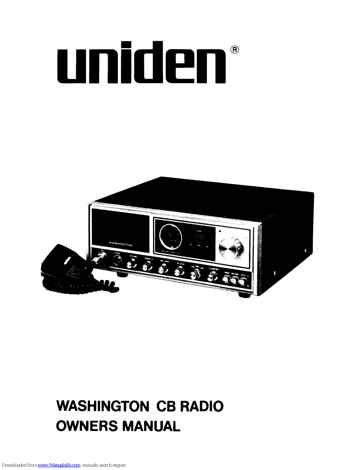 Uniden Washington MB8719 Owner's Manual