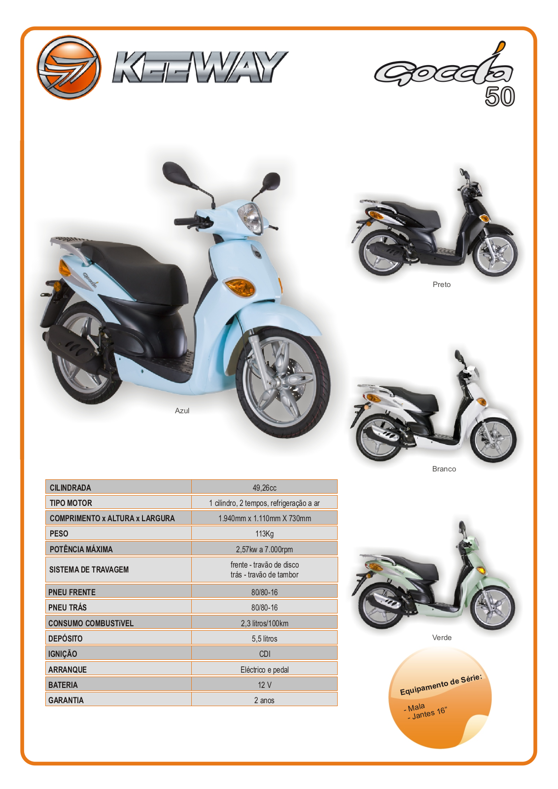 Keeway GOCCIA 50 Brochure