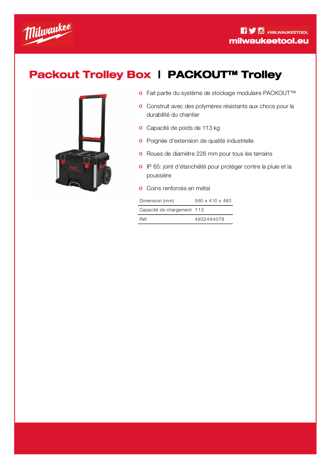 Milwaukee 4932464078 Specification - ManualMachine.com