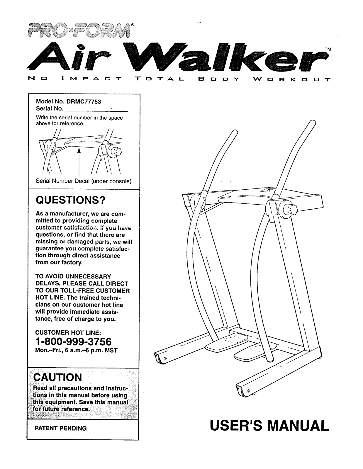 ProForm DRMC77753 User Manual